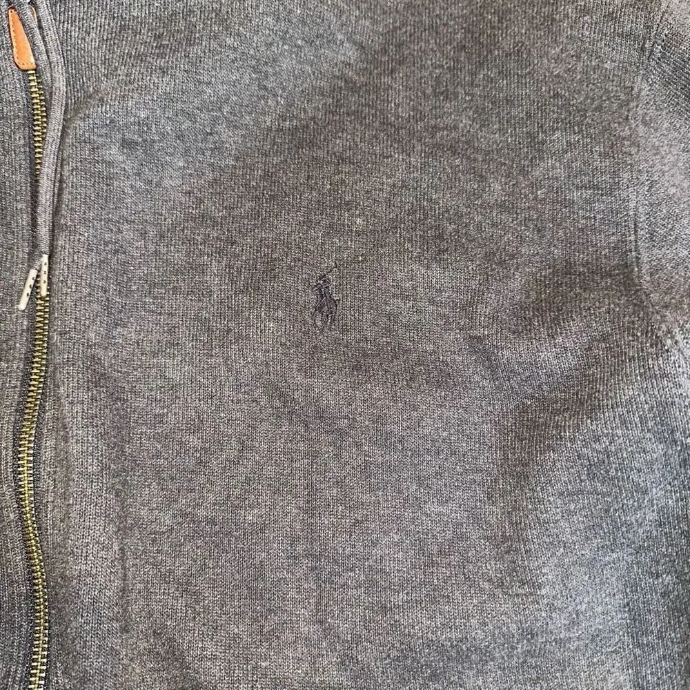 Polo Ralph Lauren Full Zip Hoodie Sweatshirt Ribbed